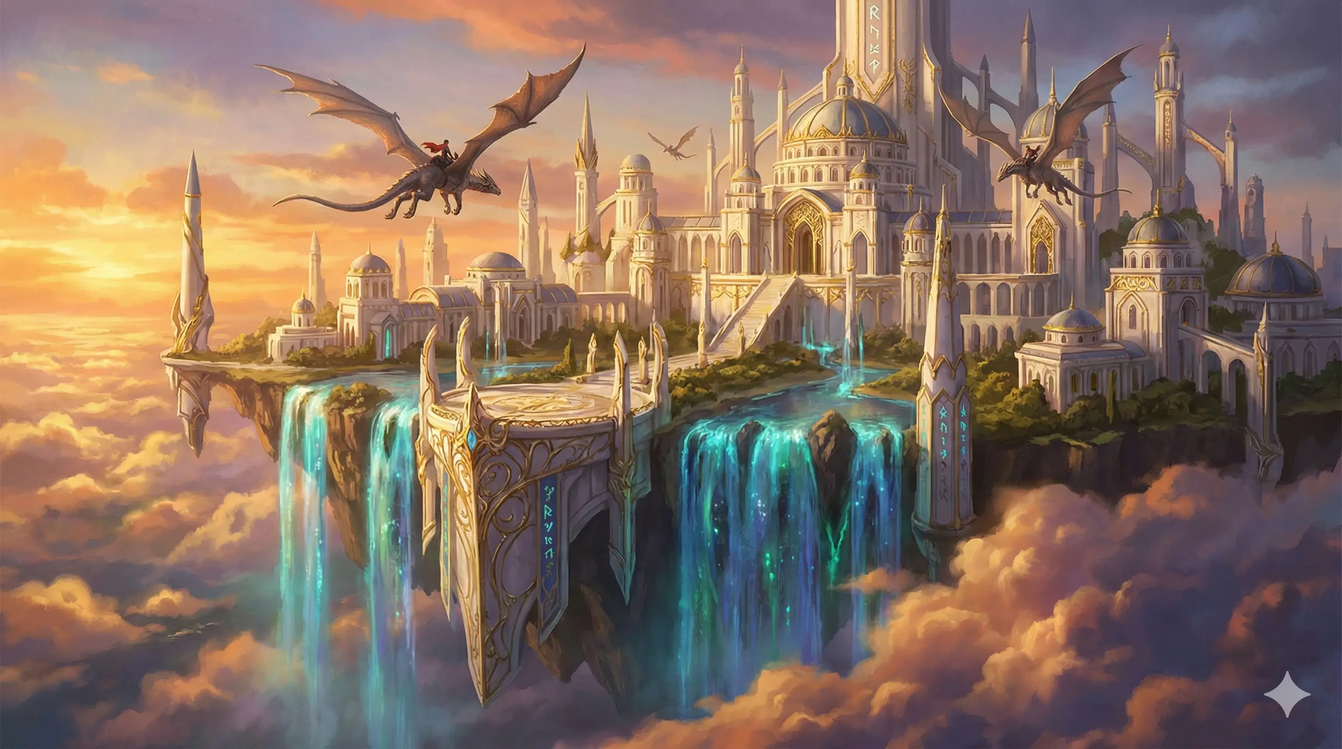 Majestic Floating Realms background blur