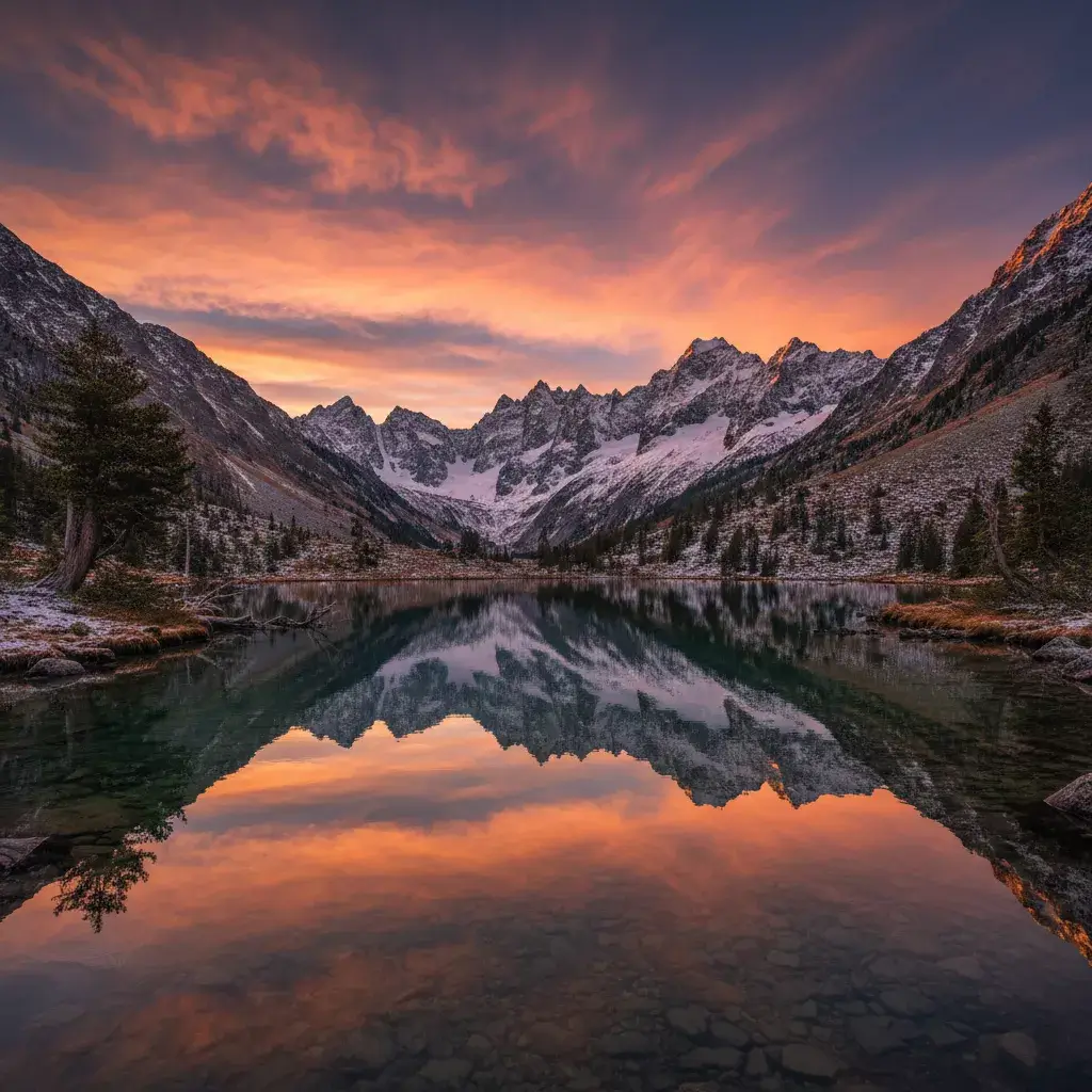 Nano Banana 2 free AI image generator creating a stunning golden hour landscape