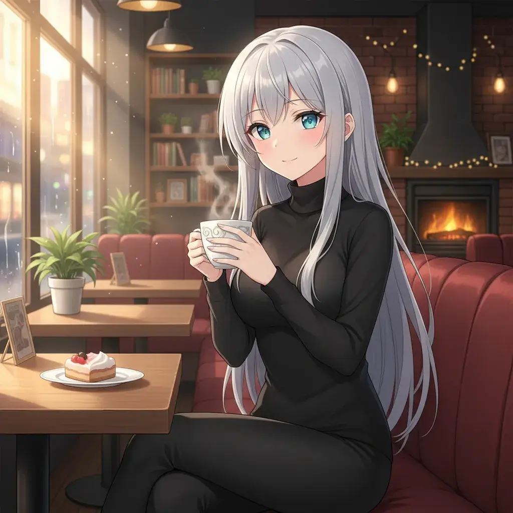 Same character - cafe scene