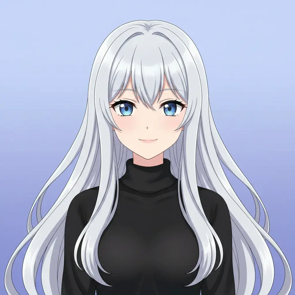 Consistent anime character - front portrait