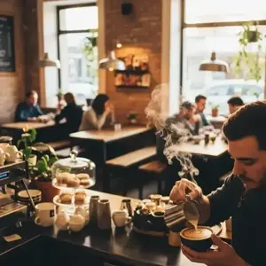 Artisan coffee shop barista latte art – BanaGen AI Nano Banana generated