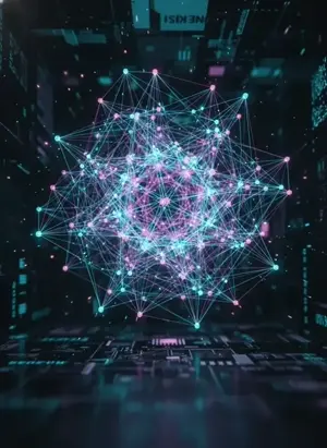 Digital neural network cube data connection – BanaGen AI Nano Banana generated