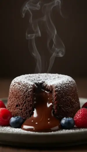 Molten chocolate lava cake gourmet dessert – BanaGen AI Nano Banana generated