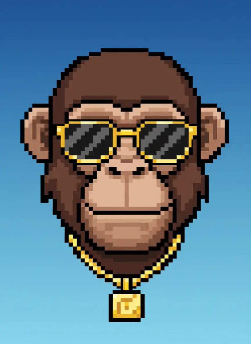 AI generated pixel art Discord server icon - BanaGen