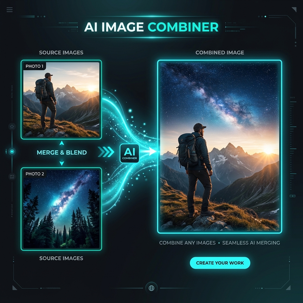 AI Image Combiner - merge and blend multiple images with AI