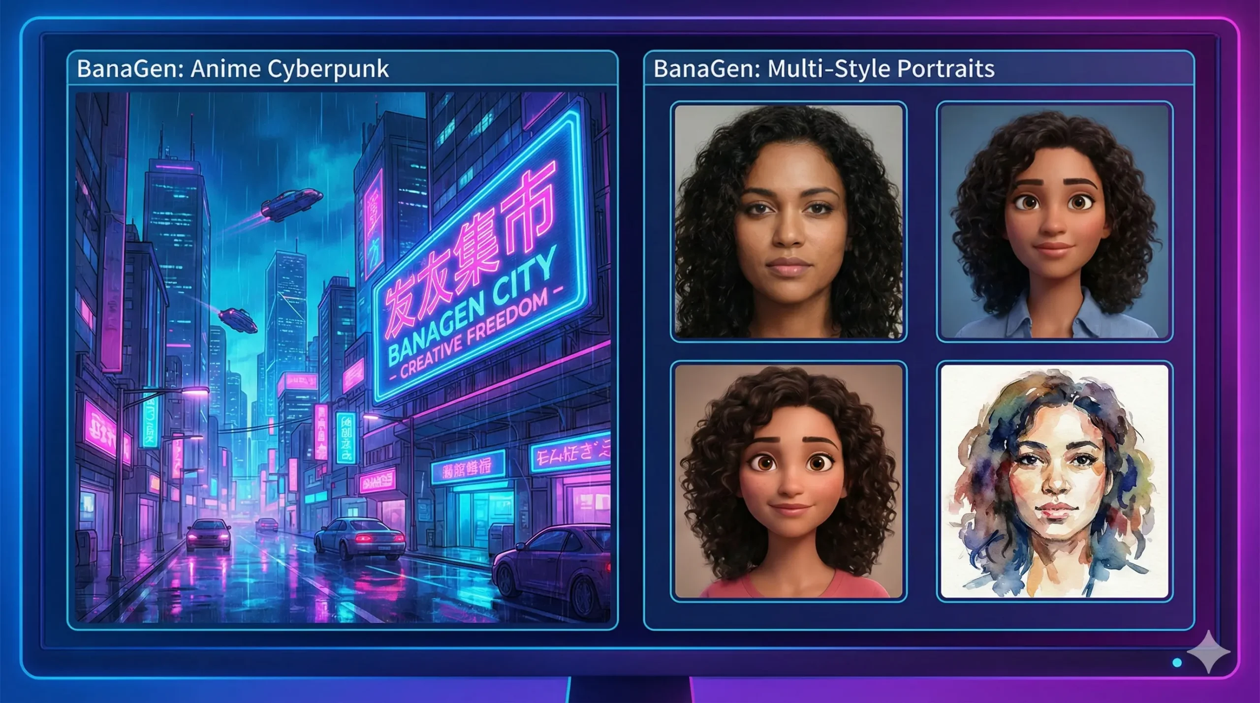 BanaGen as DeepMind Imagen alternative creating professional AI artwork